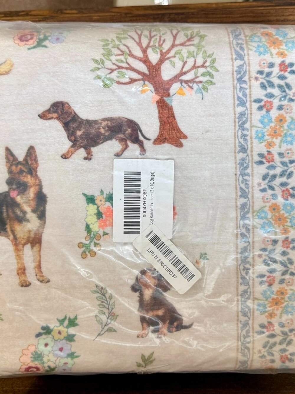 Cute Dog Print Runner Hallway Kitchen Entryway Rug 2' x 10' Rectangular - NEW - Picture 4 of 9